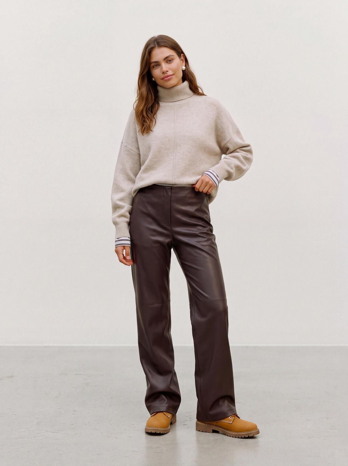 VMVERONA Trousers - Chocolate Torte - VERO MODA & VILA Bergvik